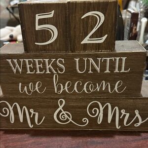 Rustic Countdown Blocks for Wedding